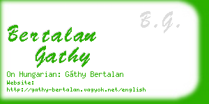 bertalan gathy business card