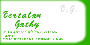 bertalan gathy business card